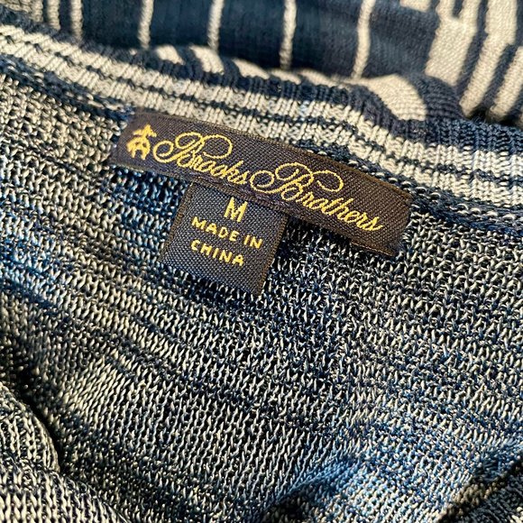 Brooks Brothers blue striped knit top, Women's S/M (runs small) - Picture 2 of 2